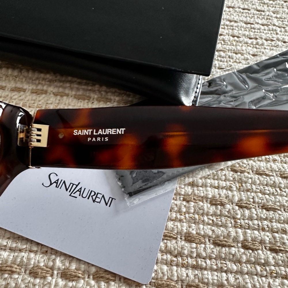 YSL Brown Sunglasses with Gold Accents - Picture 8 of 12
